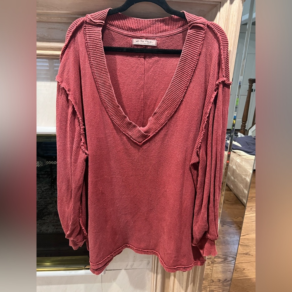 We The Free Red Hoodie Sweatshirt